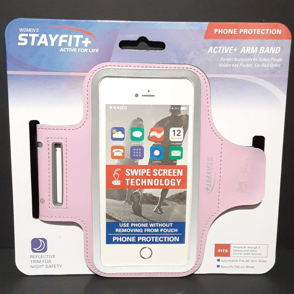Fitness Arm Wallet Phone Case Holder iPhone 8+ through X Galaxy + Reflective NEW